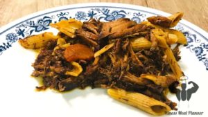 Overnight Slow Cook –  Shredded Beef and Penne